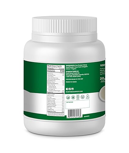 Miniatura 22 de Manitoba Harvest Cáñamo Yeah! Proteína orgánica a base de plantas en polvo con 0.71 oz de planta completa, 0.14 oz de fibra y 0.07 oz de omegas 3