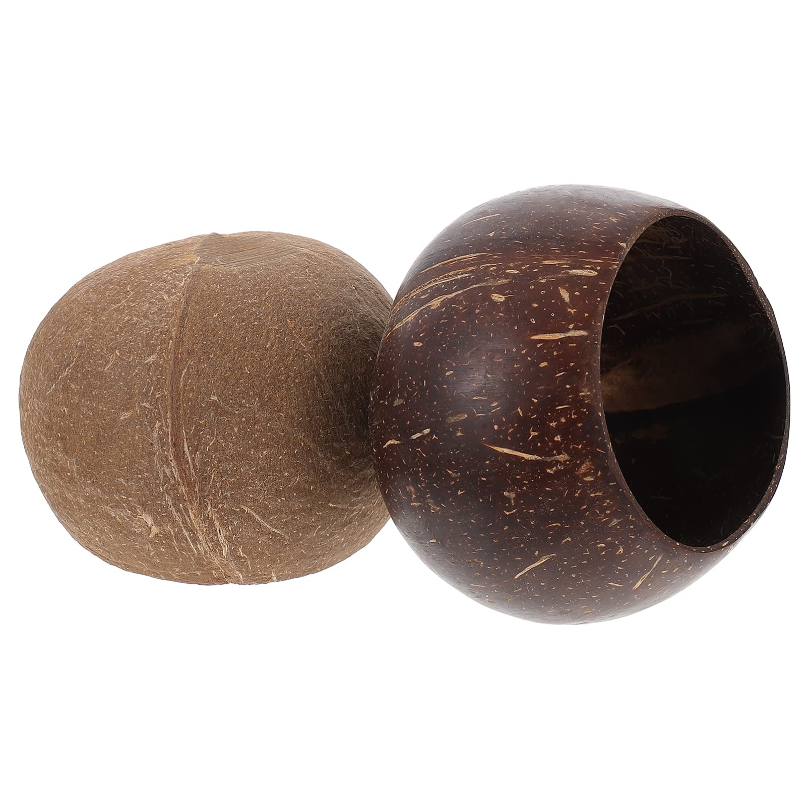 Unomor 2 Pack Coconut Scented Candle Bowls Coir Candle Holders Unique Coconut Cup Ornaments for Home