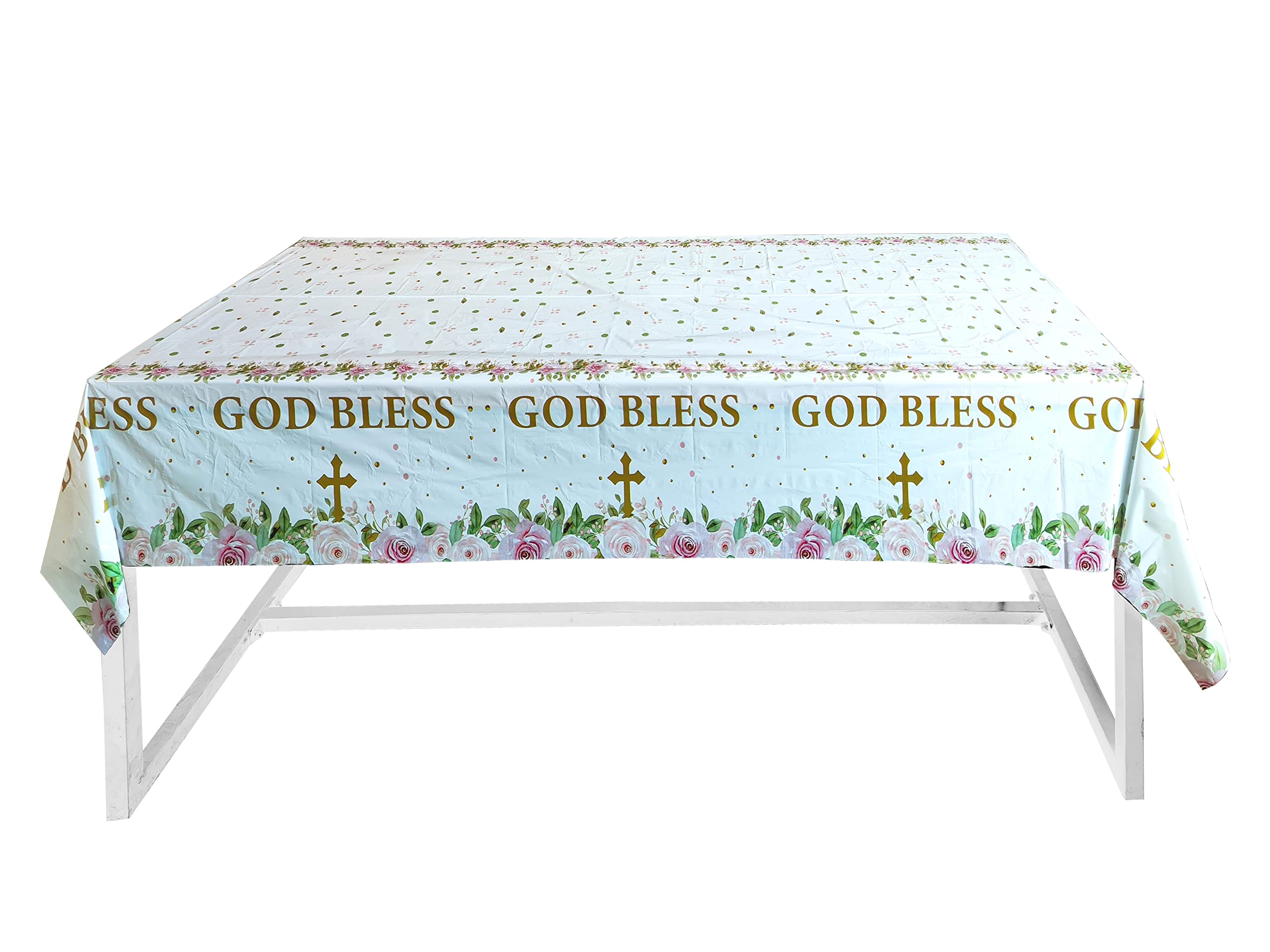 Makarios Baptism Tablecloth (Pink), 54 x 108 inch - Image 3