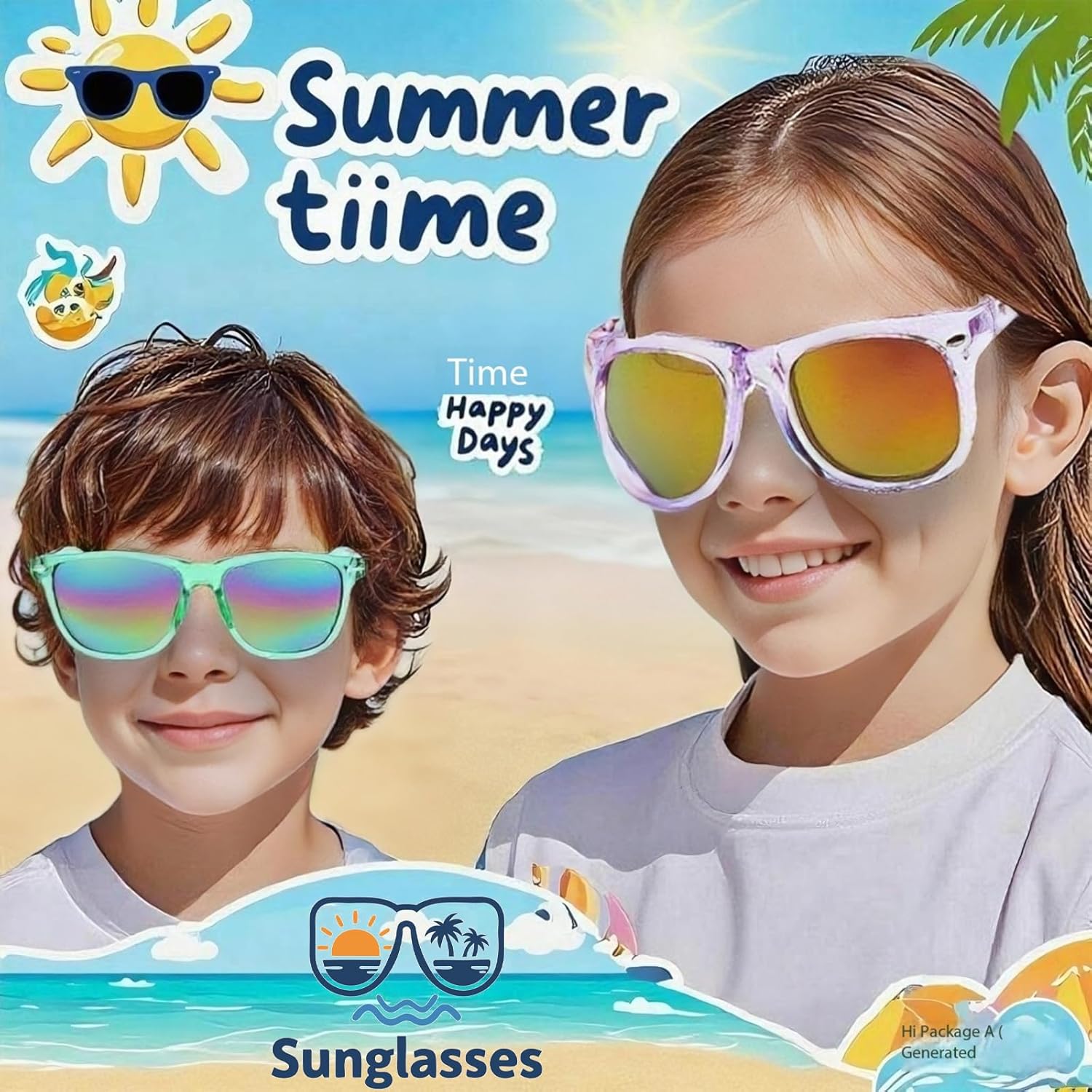 36 Pack Sunglasses Bulk, UV400 Protection Neon Sunglasses for Boys & Girls - Adjustable Children Sun Glasses for Summer, Beach, Pool, Birthday Party Favors & Outdoor Activities (Great Gift!) - Image 4