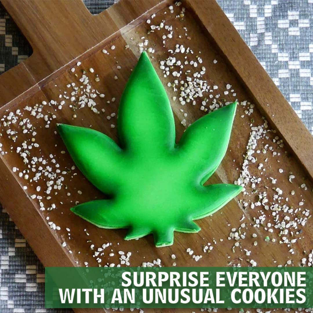 Marijuana Leaf Cookie Cutter – 4-Inch Stainless Steel Mold For Cookies, Brownies, Clay & DIY Crafts - View #6