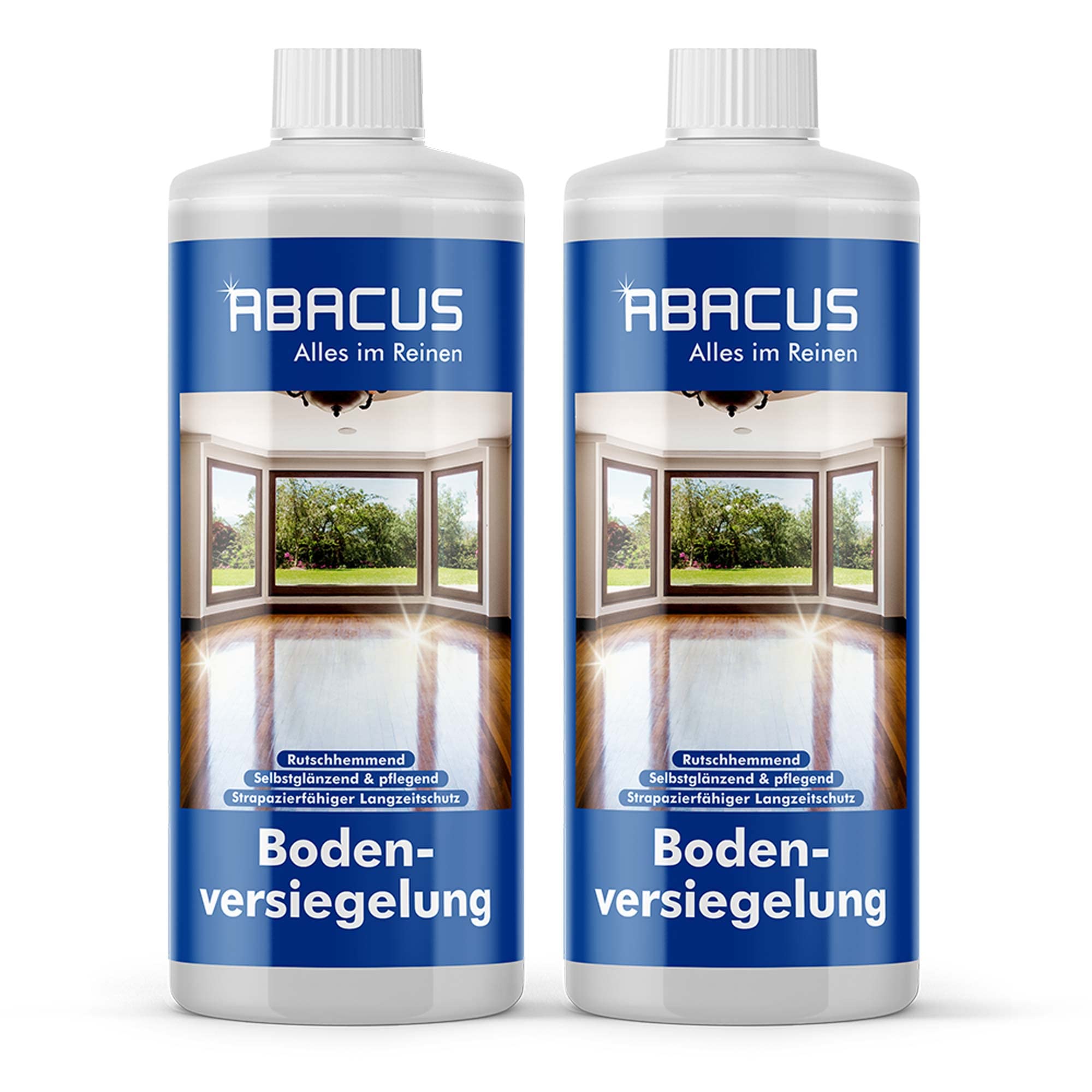 ABACUS® Bodenversiegelung, Parkettversiegelung, Laminatversiegelung, PVC-Versiegelung, Dielenversiegelung, Korkversiegelung – Bodenversiegelung 2x 1L (7688.2)