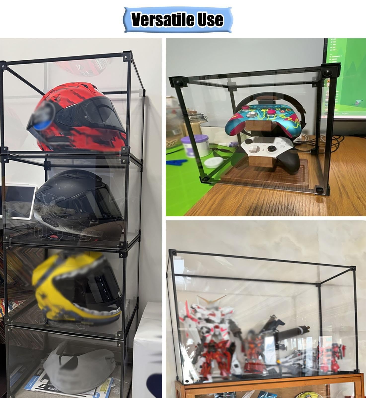 Vitrine Acrylique Boîte D'exposition en Acrylique avec Cadre pour Cristal