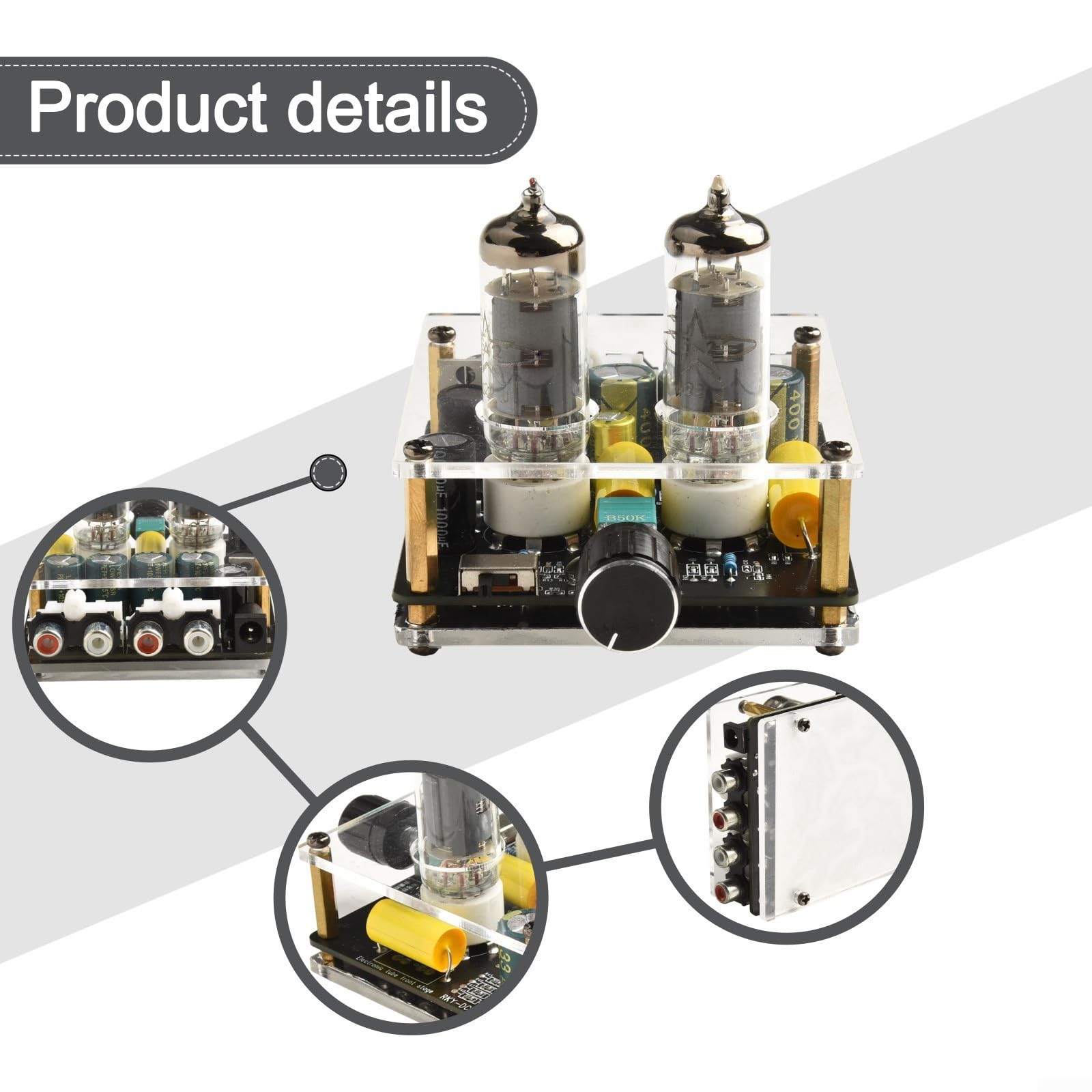 Preamplificatore HiFi Tube 6A2 Home Theater equalizzatore preamplificazione guadagno tensione jack alimentazione 3,5/5,5 * 2,1 mm