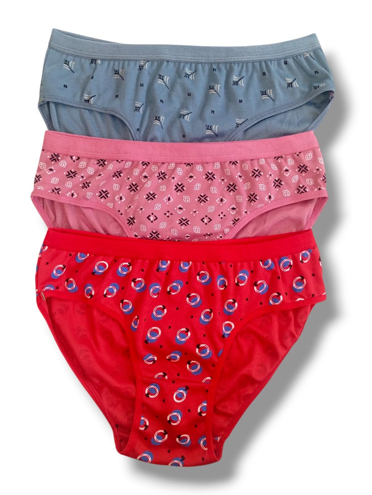 Women's Cotton Bikini Briefs, Printed, Pack of 3, Multicolour, Comfortable Everyday Underwear-picture-47