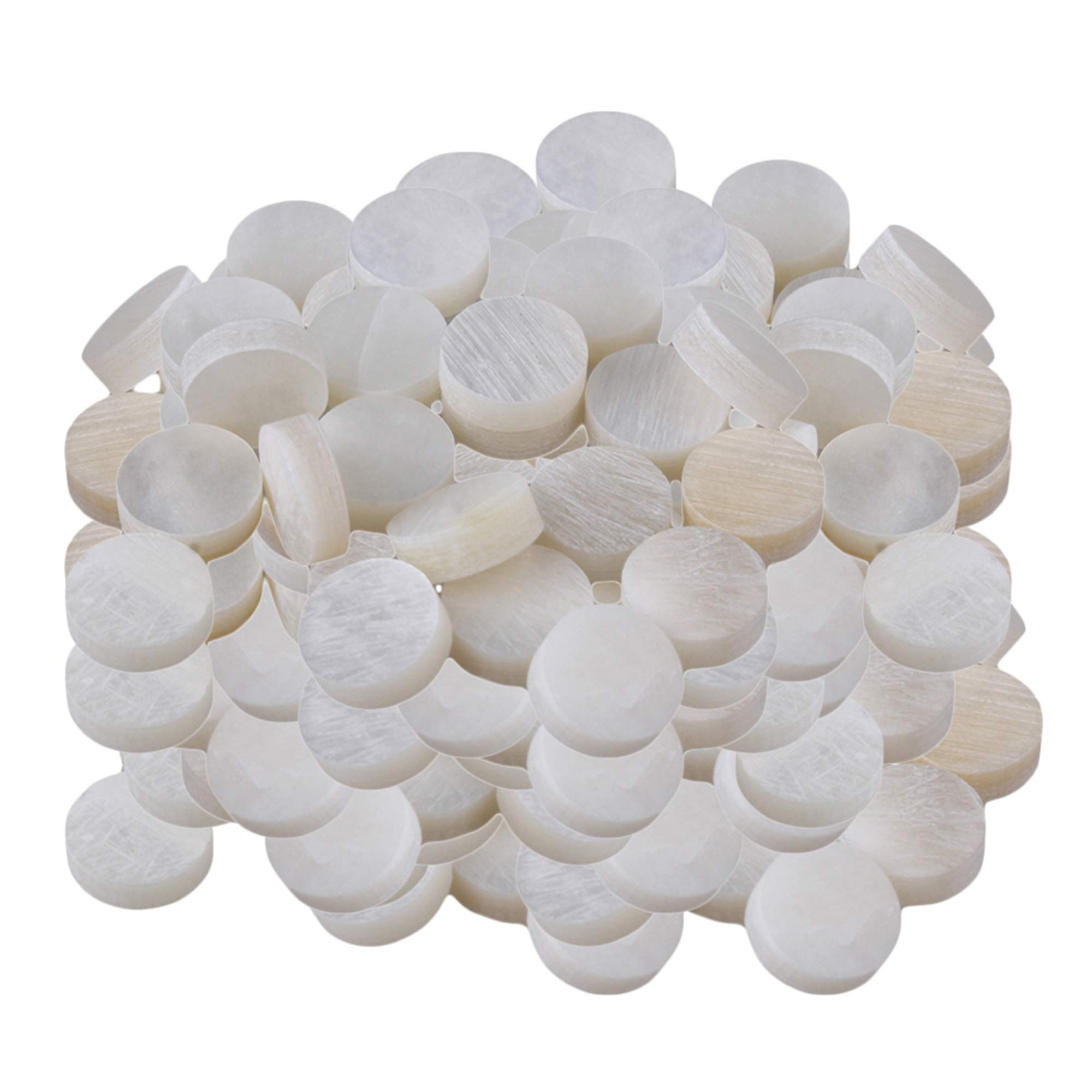 Yibuy 300 piezas de 6 mm blanco nácar traste para guitarra con incrustaciones de puntos