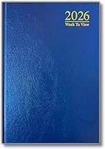 PaulStore 2026 A4 | A5 | A6 Diary Week to View | Page A Day | Desk Diary | Hard Backed For Home And Office Use (Blue, A5 Week To View)