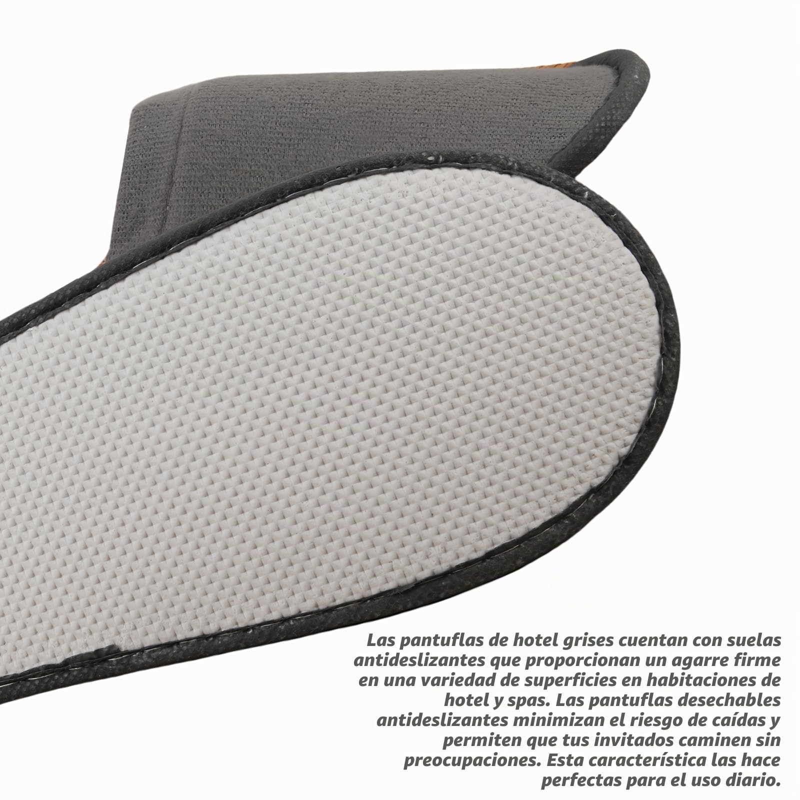 15 pares de zapatillas de hotel gris: zapatillas antideslizantes desechables, cómodas y transpirables, juego de zapatillas de casa de invitados, zapatillas de rizo unisex, para huéspedes de