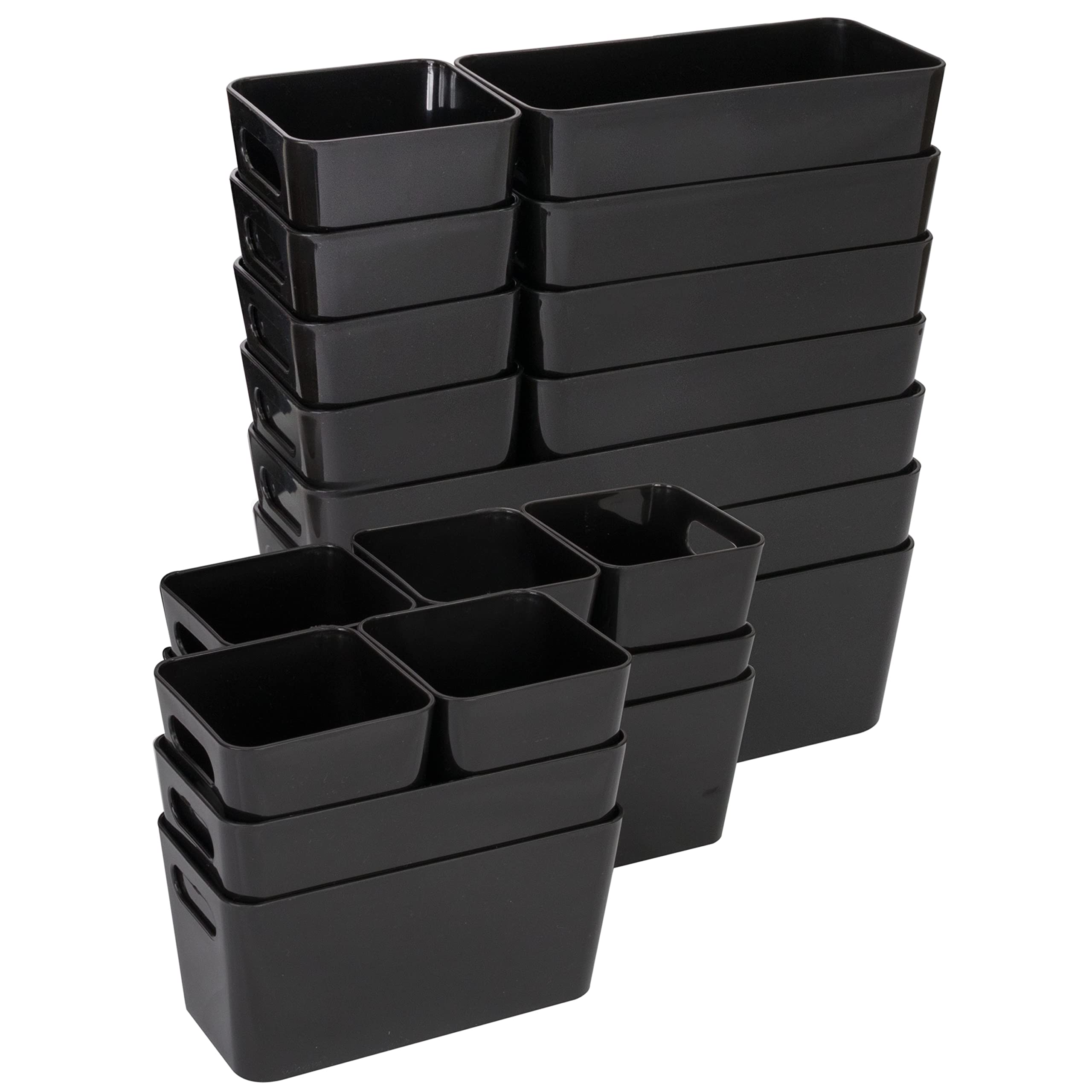 22 organisateurs 10cm 3 tailles Noir Insert tiroir tiroirs jusqu'à 90x40cm