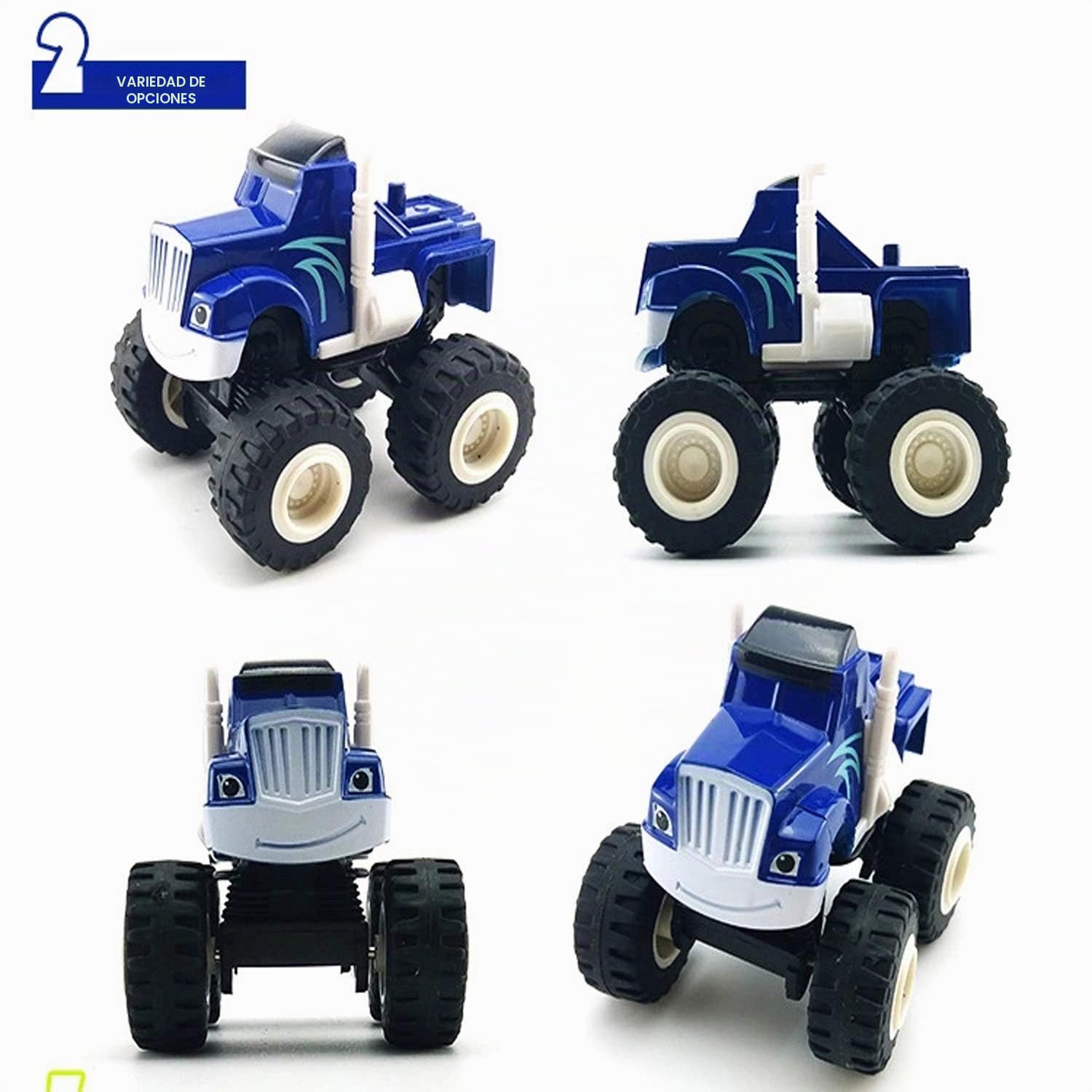Blaze y los Monster Machines - Juego de camiones de juguete, ideal como regalo para niños (6 piezas)