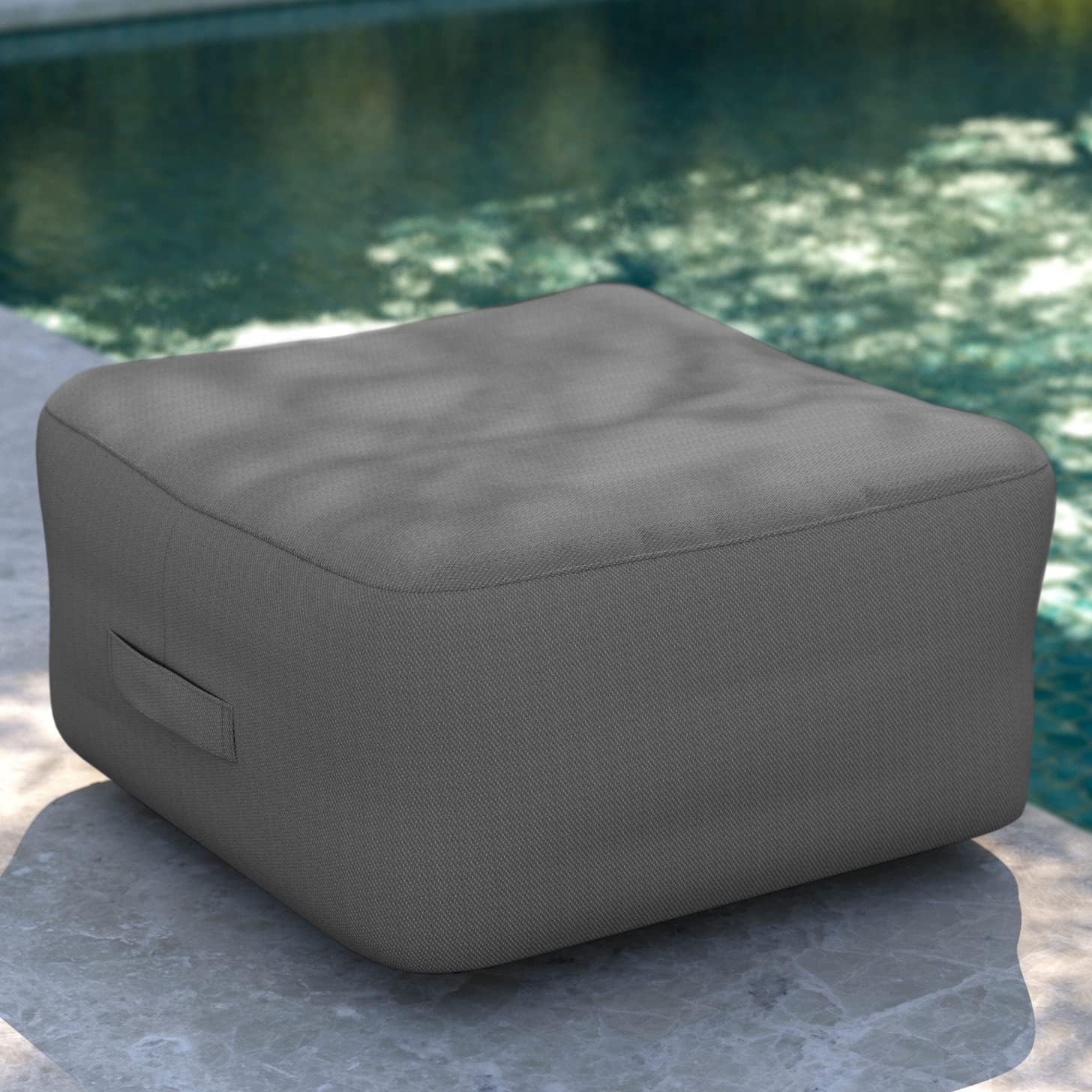 Lucky Yard Inflatable Patio Ottoman Square Stool Footrest