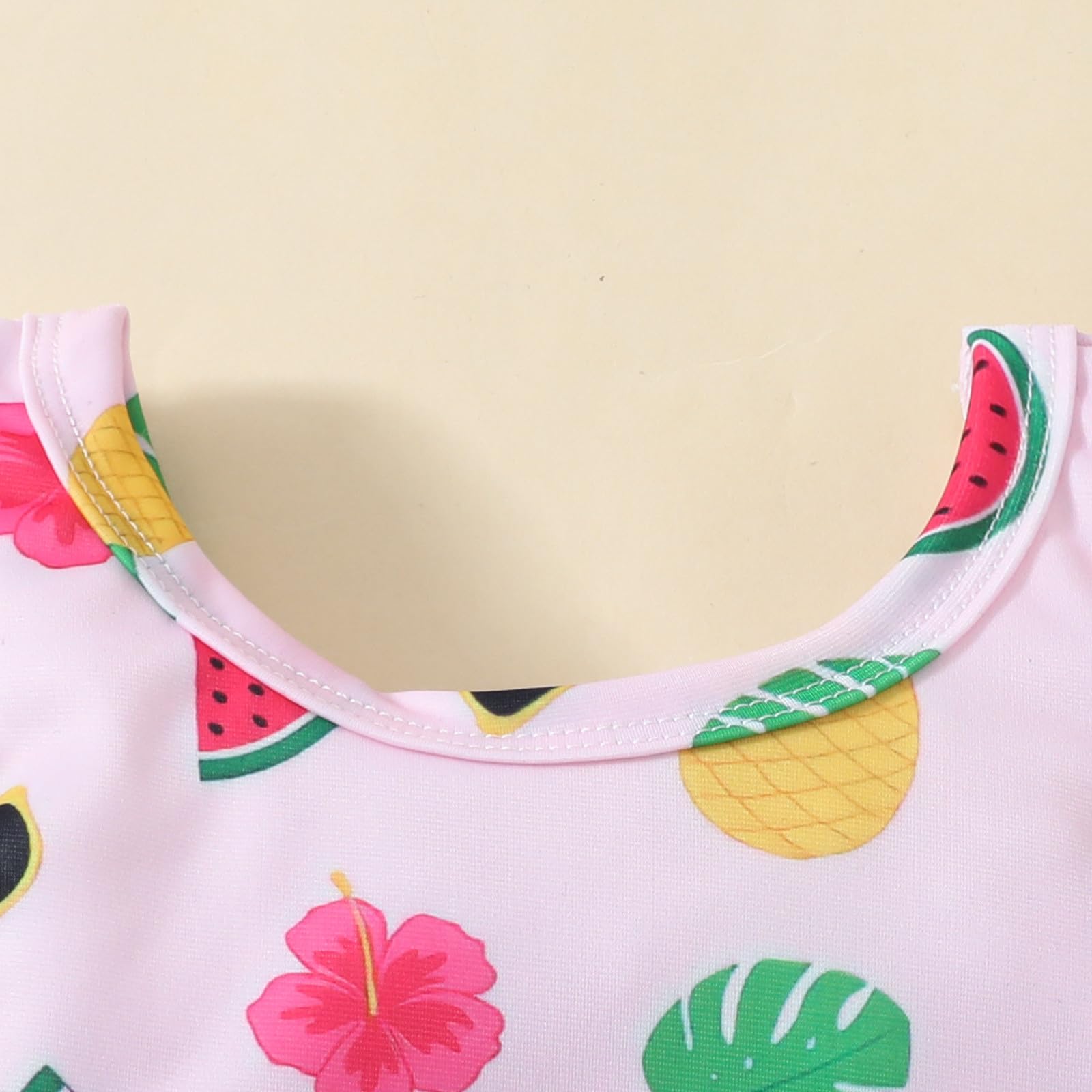 Schwimmanzug äRmellos Madchen 2 Jahre Baby,Mädchen,kurz,zweiteilig,Badeanzug,Fliegende Ärmel,bedruckt,Obst-Top,Volants,kurzes Set,Schwimmen,Sommer
