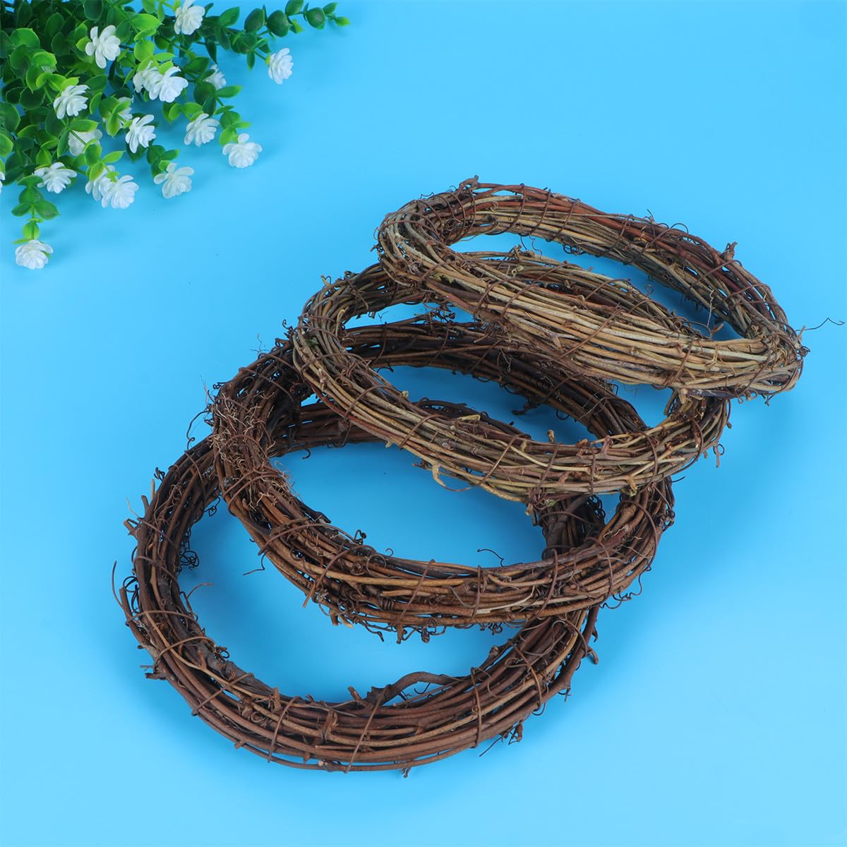 TOPBATHY 8pezzi Decorazione Fai Te Rattan Naturale Di Ghirlande Per Matrimonio Natale e Feste Per Decorare Ambienti Interni e Esterni