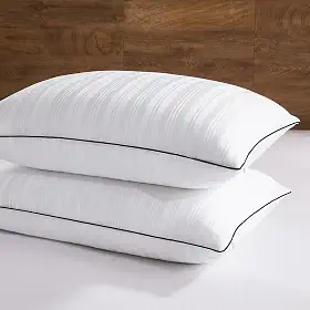 downluxe Almofadas de plumas de ganso – Almofadas de penas da coleção de hotel para dorminhocos nas costas, estômago ou de lado, travesseiros de plumas King Size conjunto de 2 (50,8 cm x 91,4 cm)