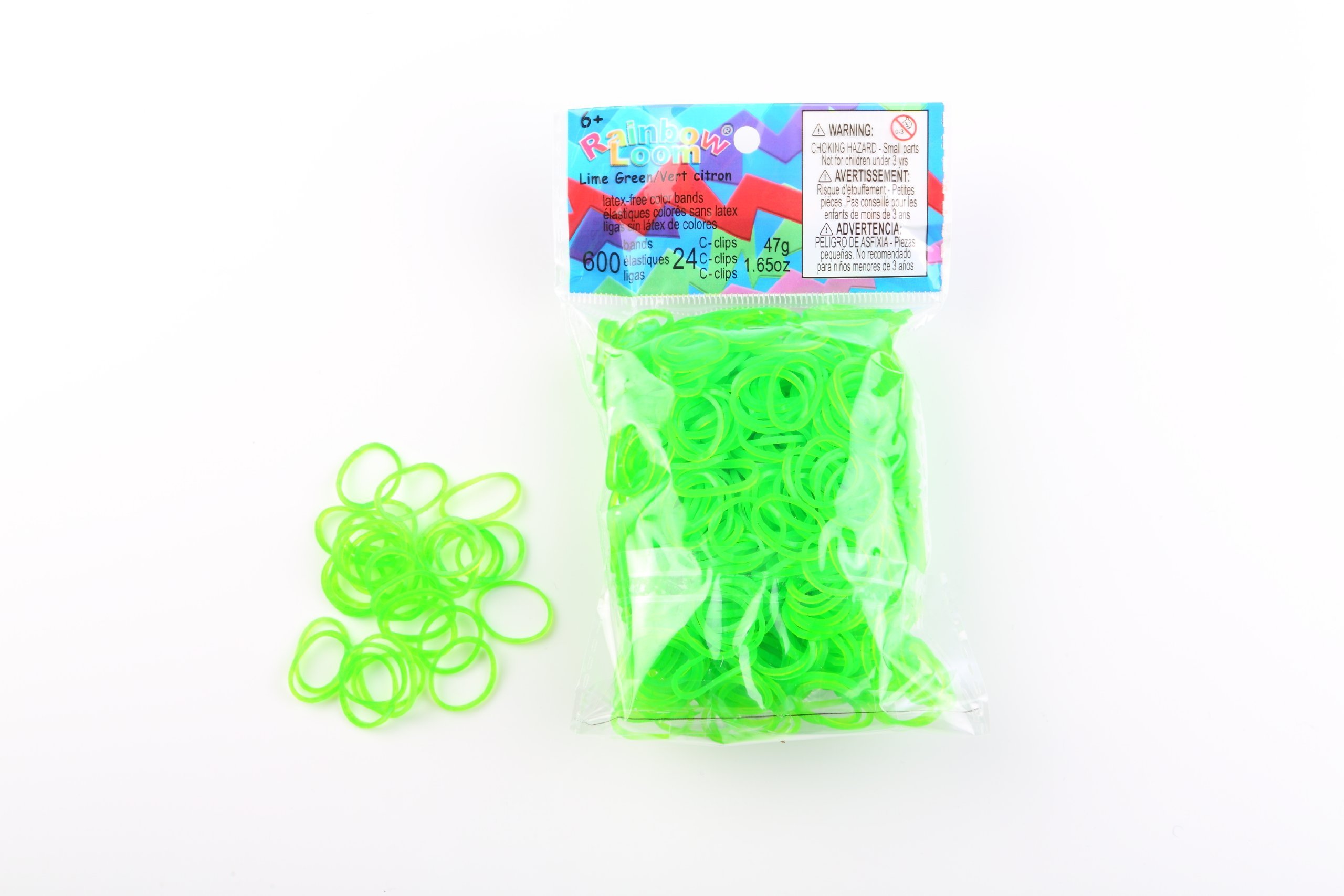 Rainbow Loom Gumki do włosów, limonkowa zieleń