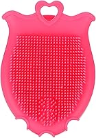 Vista 2 de Cepillo de champú Manopla de baño de silicona Cepillo de baño corporal Esponja de baño Suave de silicona Scrubber Washcloth para rojo