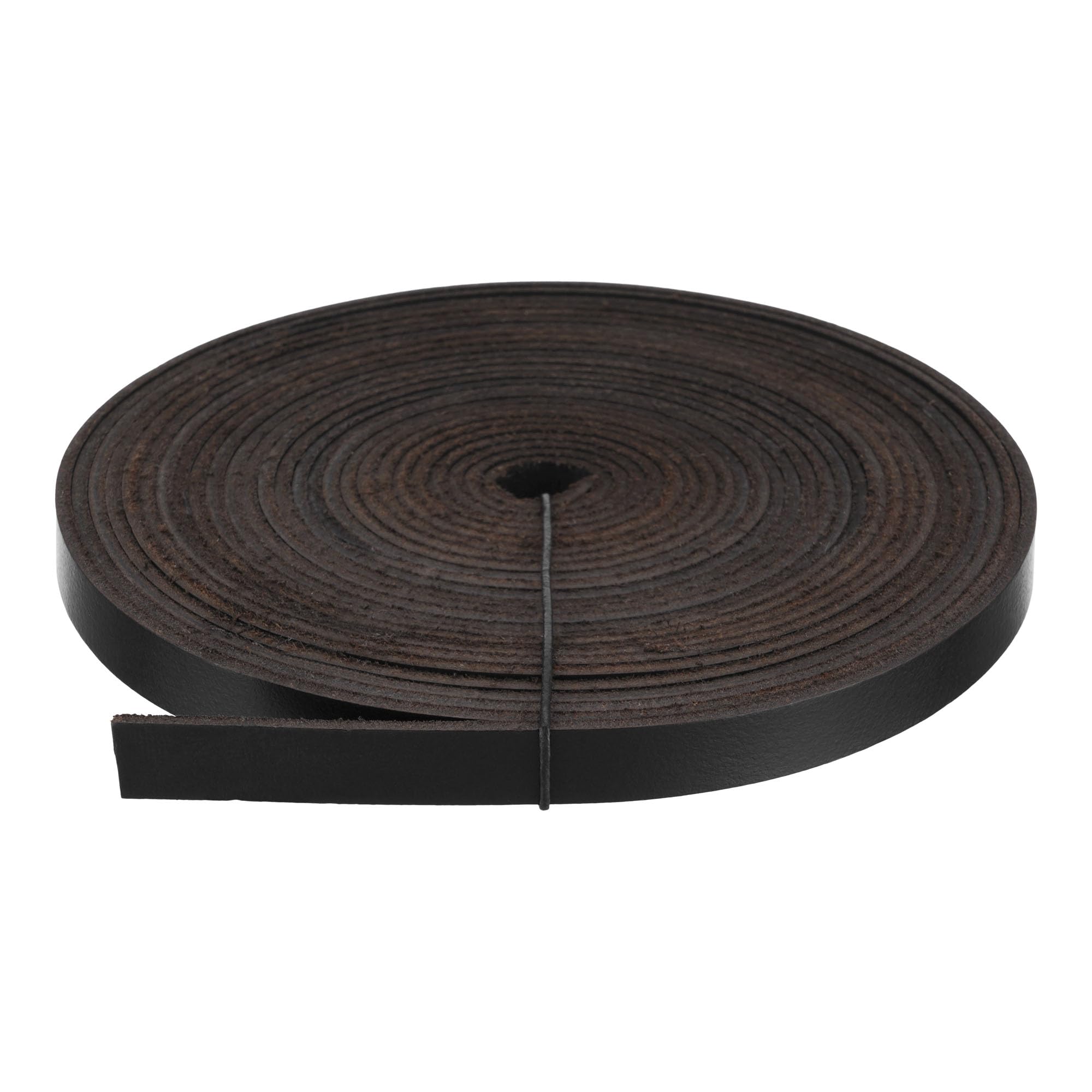Auroris - 5 m nastro in pelle piatta 20 mm di larghezza nero