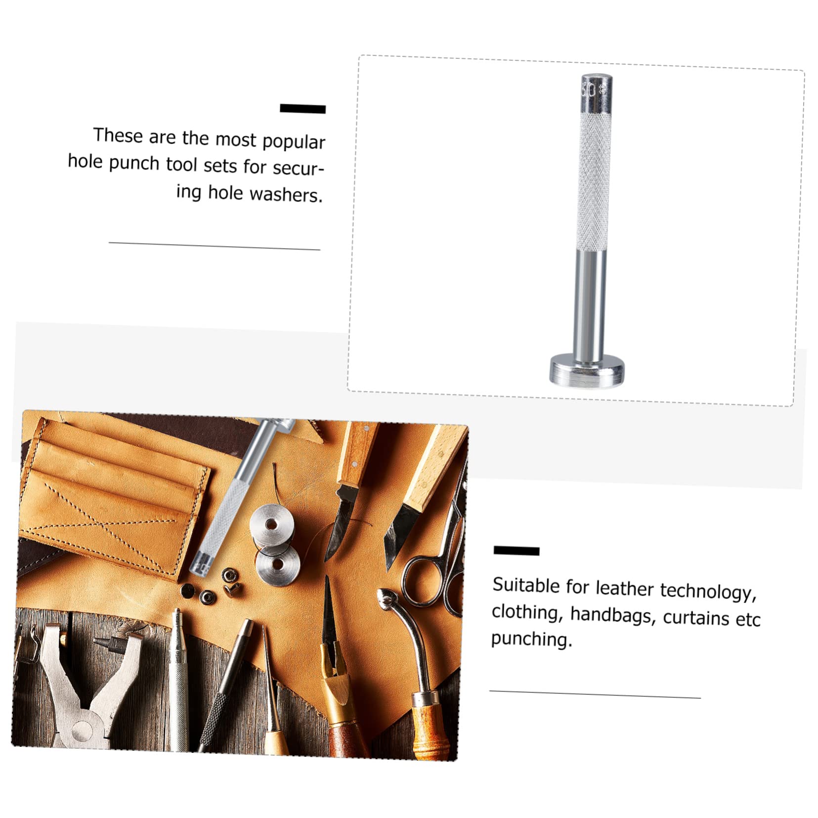 LIFKOME Grommets Eyelets Punch Tool Heavy Duty Craft Eyelet Puncher for Clothes Canvas and More Durable Construction Fast Precise Punching Tool