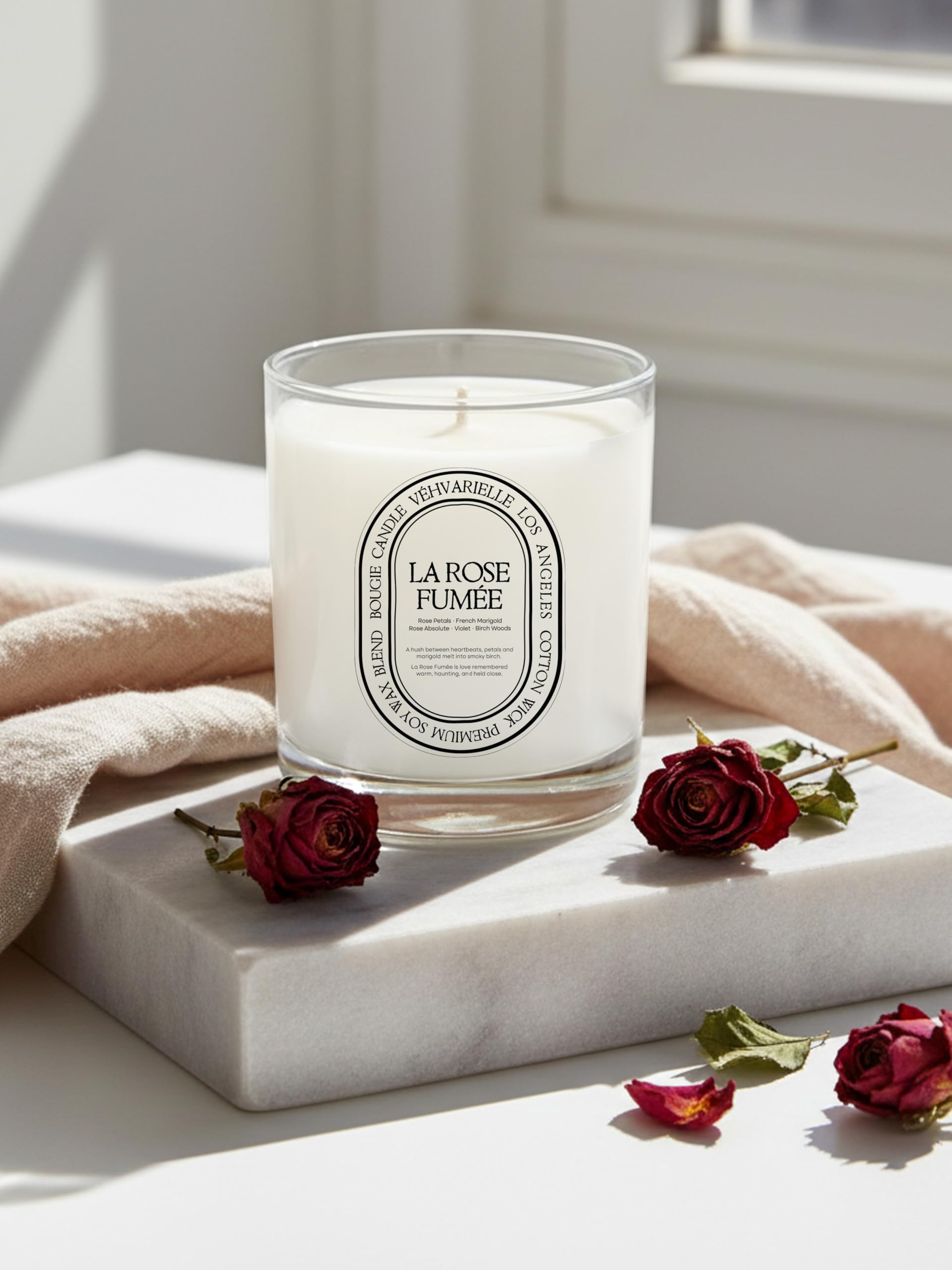 Burning Roses Premium wosk sojowy luksusowy słoik zapachowy świeca