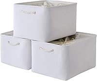 Vista 82 de TheWarmHome - Canasta de lona plegable con asas para almacenar y organizar estantes, ropa, juguetes o armario, ideal para regalo, tamaño pequeño, 12