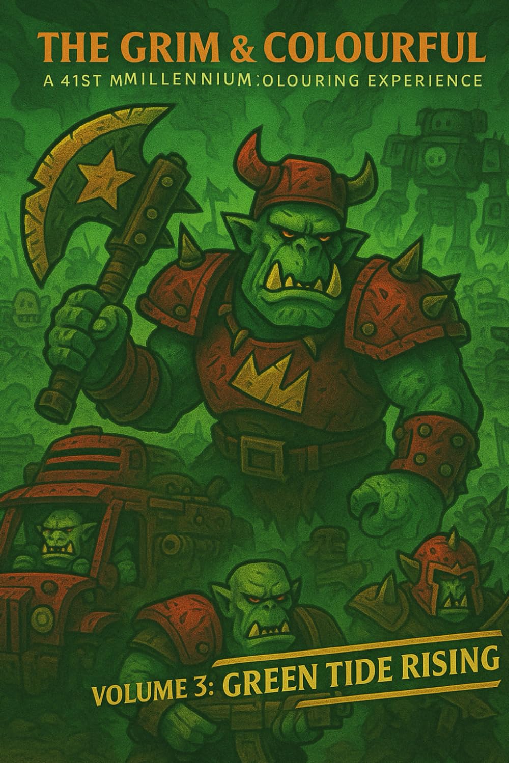 The Grim & Colourful Vol 3: Green Tide Rising: A Grimdark Colouring Book