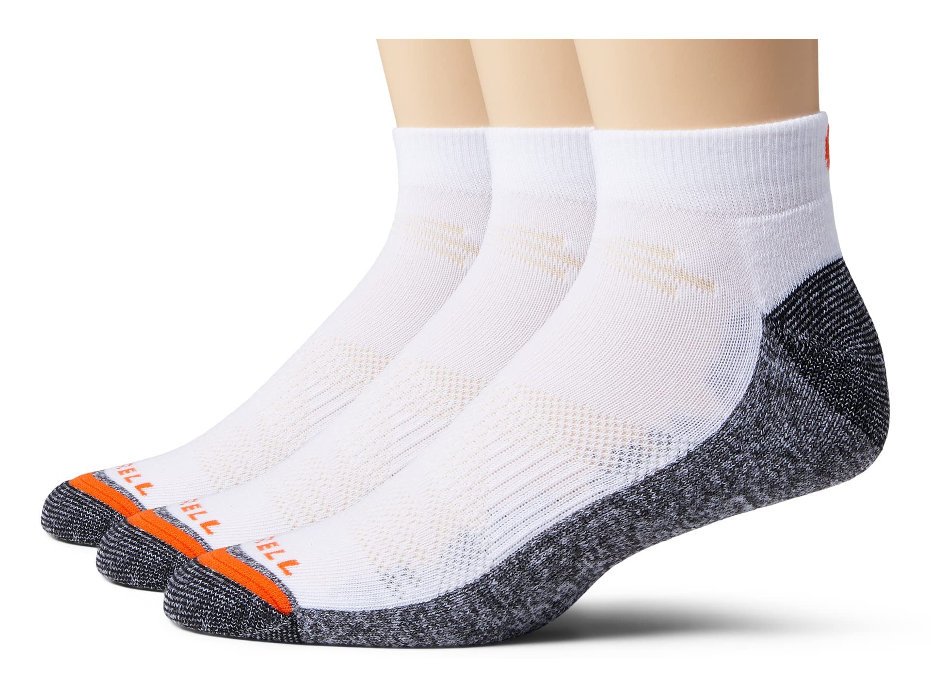 Merrell Men's and Women's Lightweight Work Low Cut Socks-3 Pairs-Repreve with Durable Reinforcement