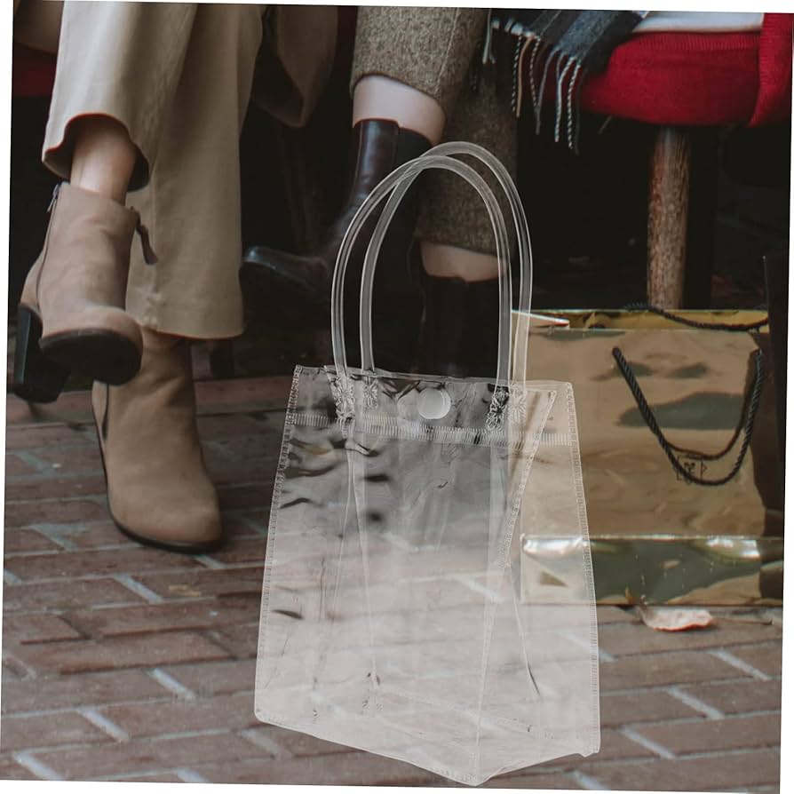 Izuzta Borsa Trasparente In Ciniglia Con Lettere MAMA – PVC Impermeabile E Cinturino Rimovibile – Per Stadio, Concerto, Trucco - 2