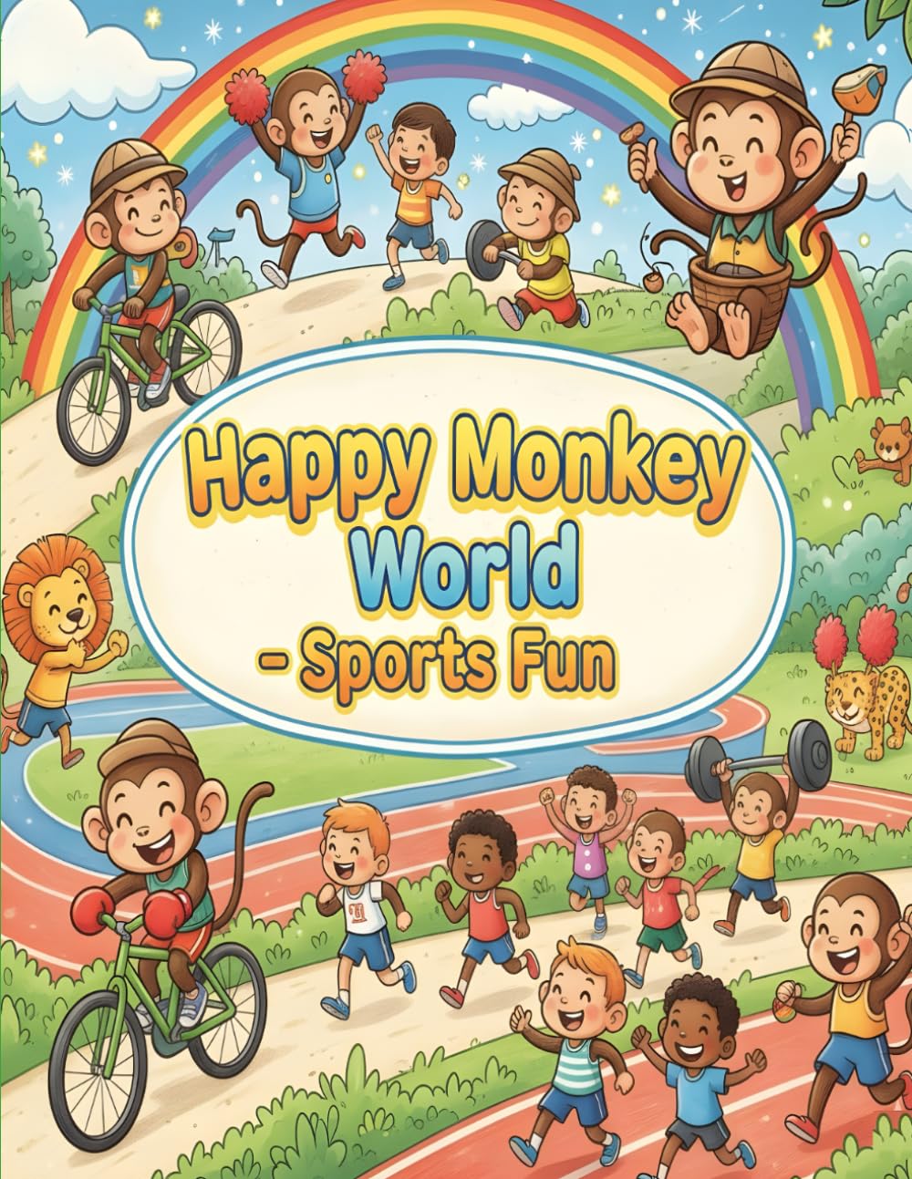 Happy Monkey World – Sports Fun: Active & Playful Coloring Book for Kids Ages 5–8 (Happy Monkey World – Fun Coloring Adventures for Kids)
