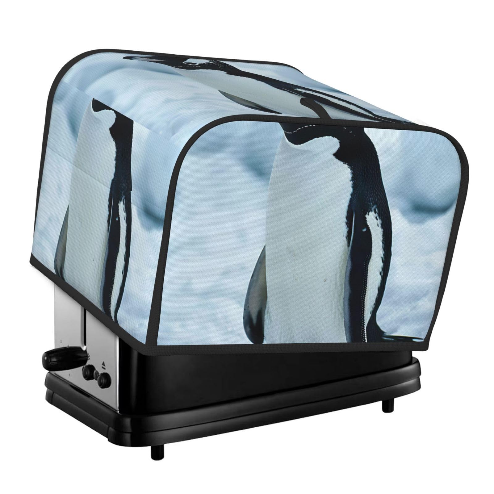 Penguin Print 4-Slice Toaster Cover Dustproof Waterproof Kitchen Appliance Protector For Bread