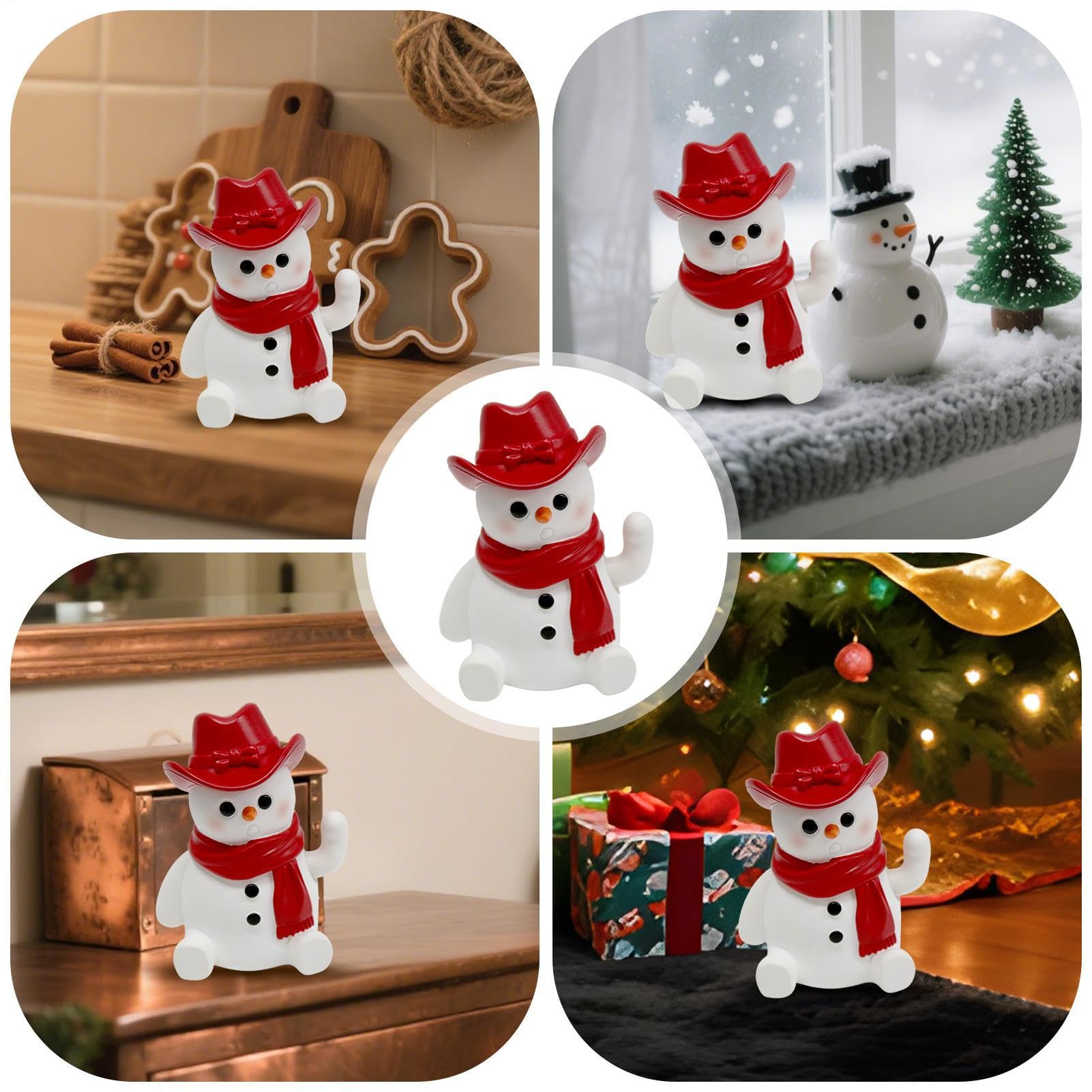Figuras Navideñas Lindos Muñeco De Nieve Y Papá Noel | Muñecos Navideños de Nieve con Brazo Móvil Para Exterior Jardín Interior Hogar Decoración Invernal