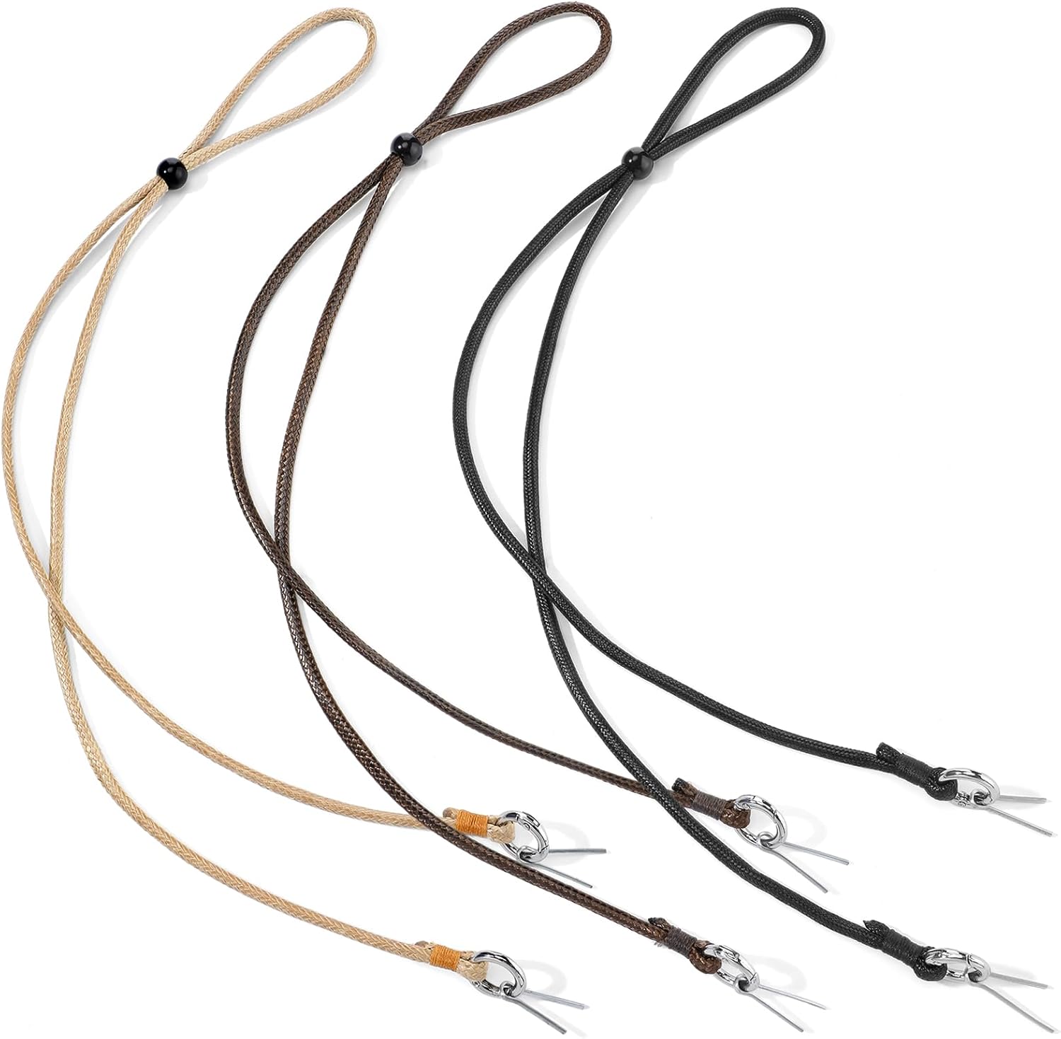 3 Pcs Western Braided Stampede String Hat Chin Strap with Cotter Pins Stampede Strings for Cowboy Hats