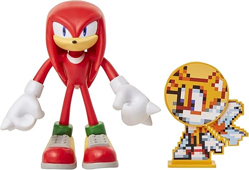 Sonic, el erizo - Figura de acción de Knuckles de 4 in Nudillos,Colas,Sonic W/Tails,Nudillos de baloncesto,Metal Sonic,Sombra de rugby,Fútbol