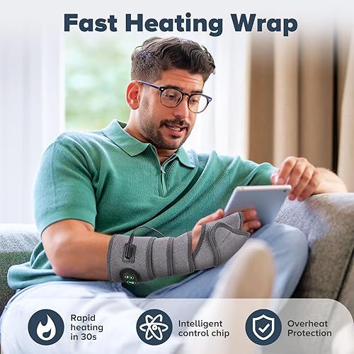 Miniatura 6 de Almohadilla térmica versátil para aliviar el dolor, calefacción de muñeca, envoltura de calentamiento de codo, almohadilla térmica para brazos,
