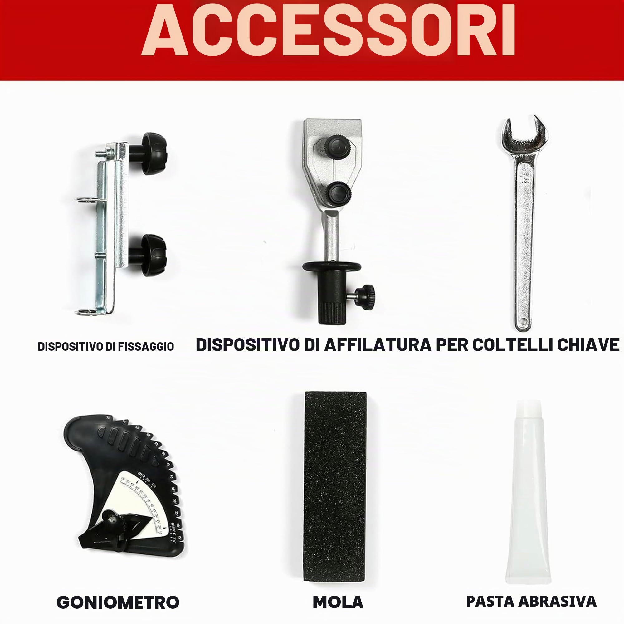 Bucktool Smerigliatrice elettrica a umido da 250 mm, con sistema di affilatura e di estrazione, 230 ~ 240 V