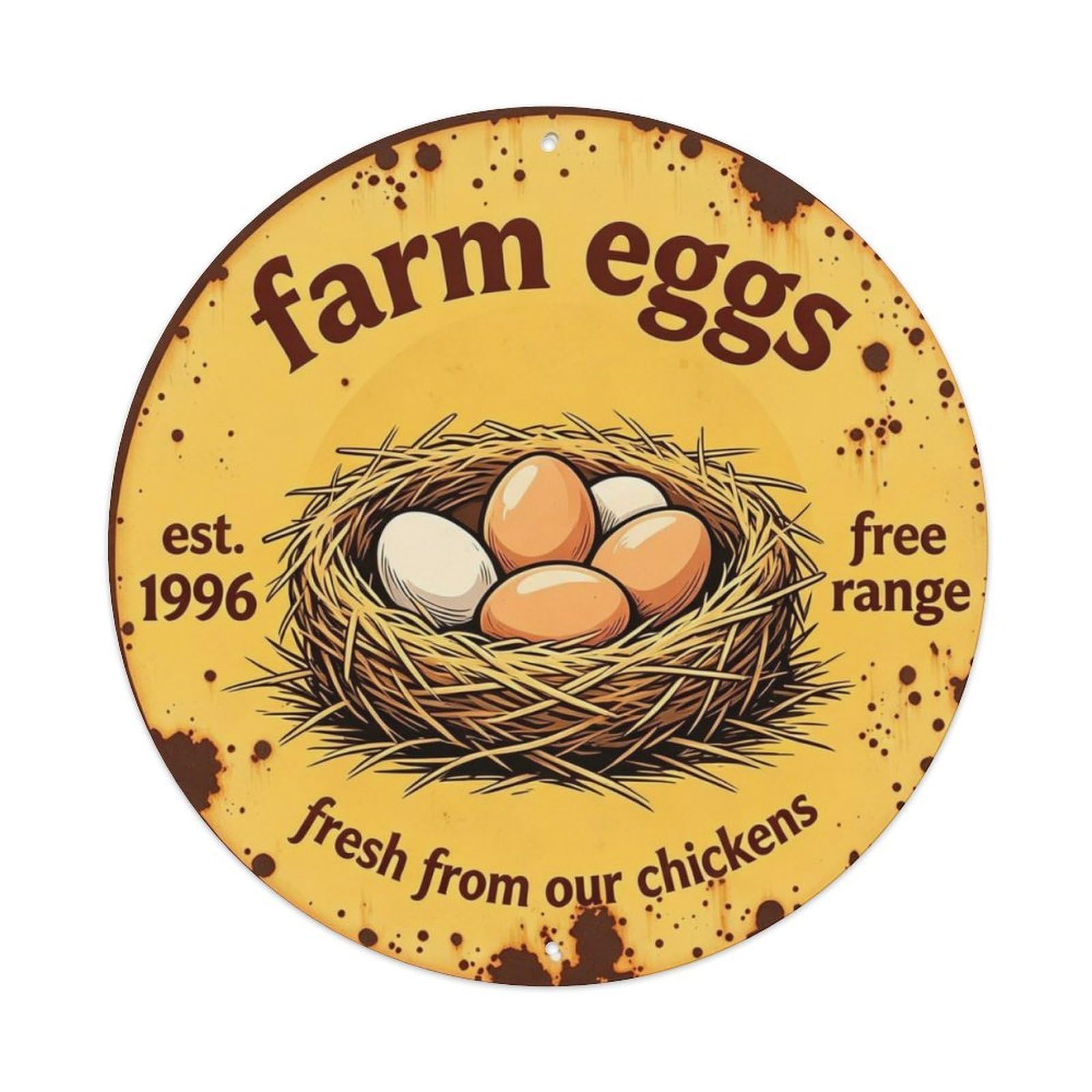 Fresh from Our Chickens Metal Tin Sign Plaque