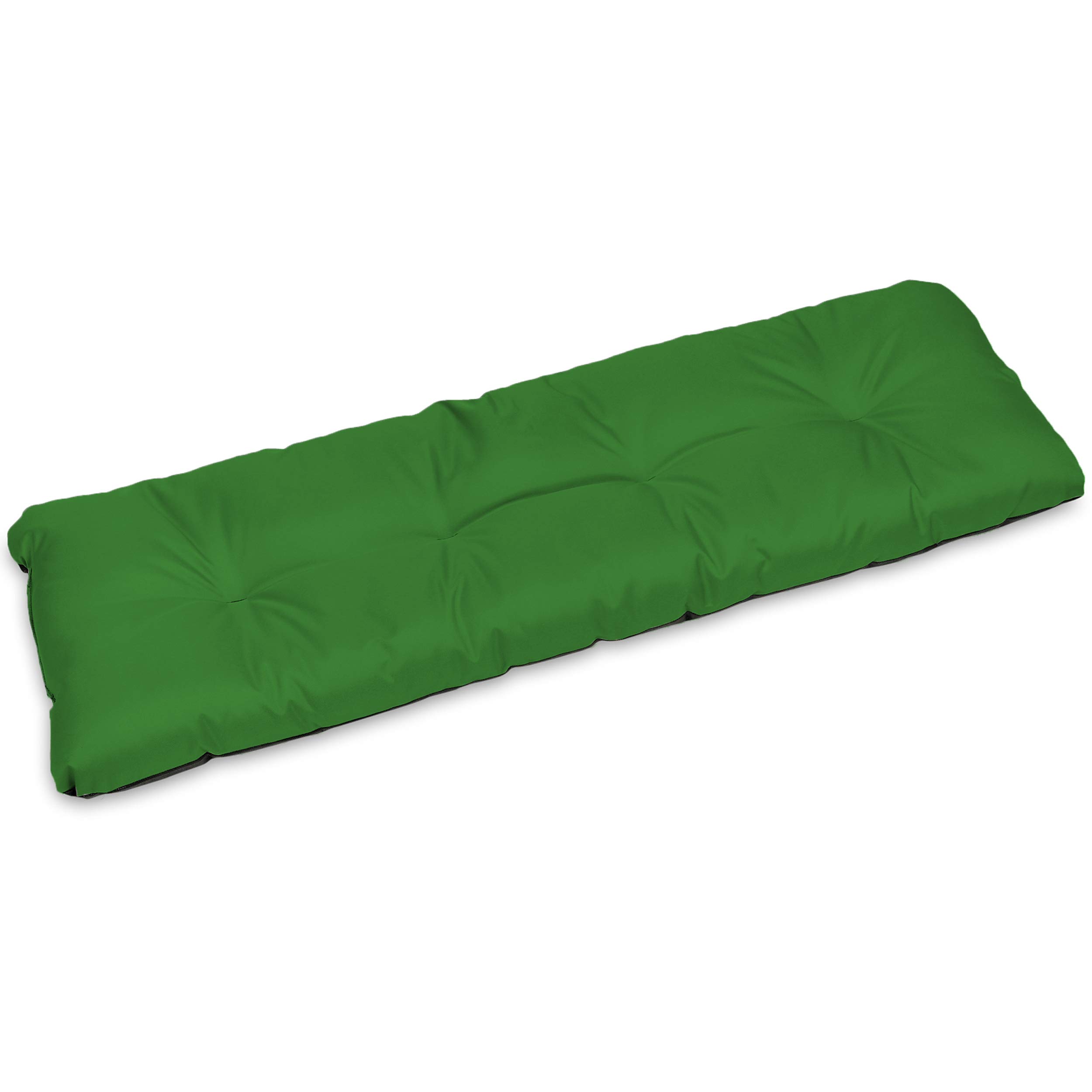 Superkissen24. Large Garden Bench Seat Cushion Seat Pad - 120x38x7 cm - Seat cover for Garden Bench, Garden Swing or Garden Sofa - Outdoor/Indoor Long Bench Pillow - Waterproof - Green