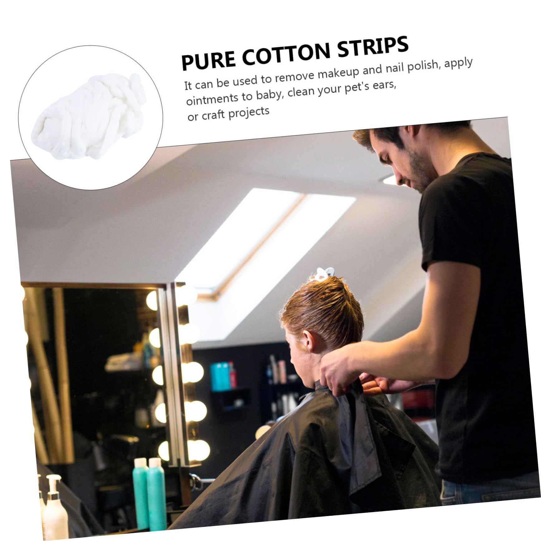 FOMIYES 3 Di Strisce Di Cotone Cotone Morbido Robusto Per La Rimozione Del Trucco Delle Unghie Prodotto Delicato Sulla Pelle