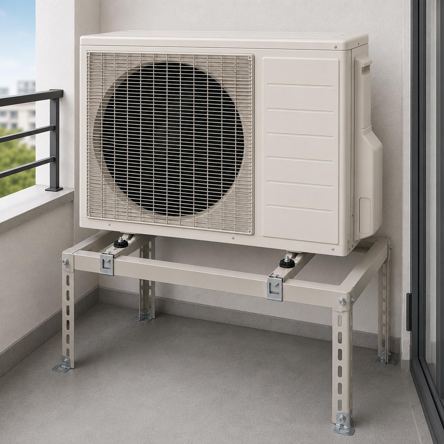 Maclean MC-864 Klimaanlage Bodenständer Wärmepumpe Klimaständer Gestell 280-870mm / 230-450mm bis 70kg max 36000 BTU
