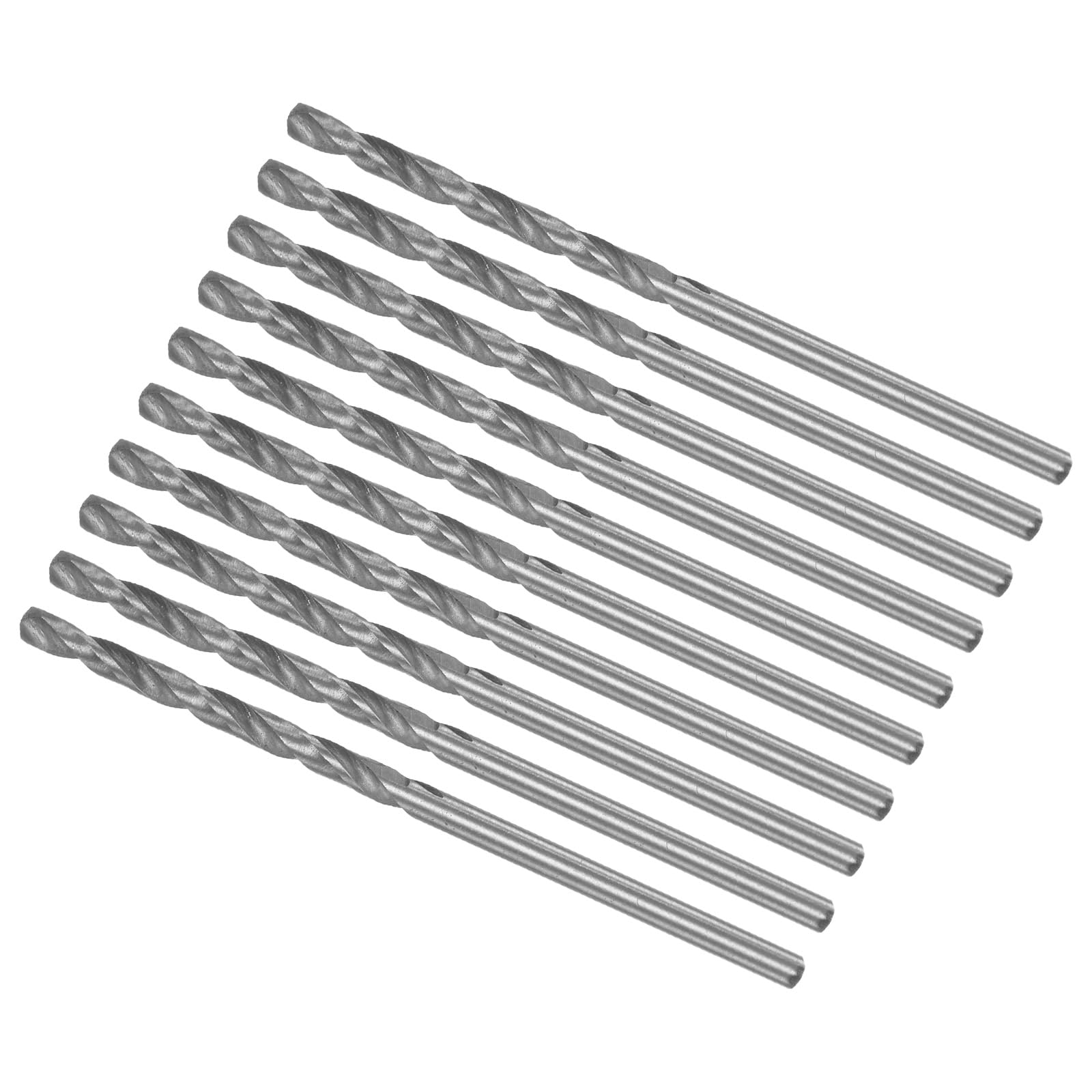 CoCud Micro Drill Bits, 2.35mm Drill Diameter 56mm Total Length, 6542 High Speed Steel Fully Ground Twist Drill Bit - (Applications: for Copper Metal Wood), 10-Pieces โ image 1
