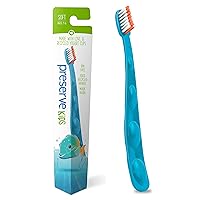 Vista 1 de Preserve Kids Toothbrushes, Made in The USA from Recycled Plastic, Soft Bristles, Colors Vary, 1 Count