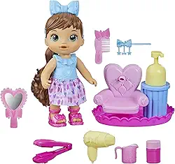 Baby Alive, Boneca Bebê Sudsy Styling, Cabelos Castanhos