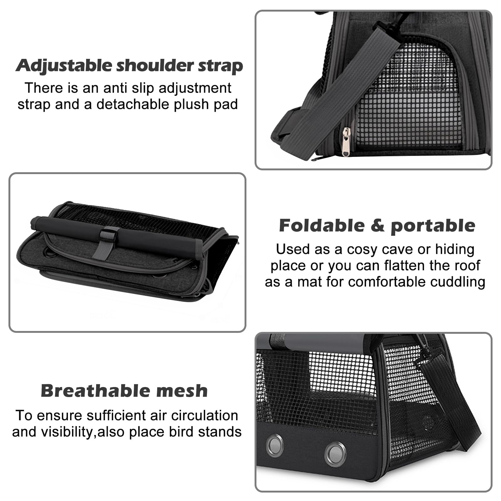 Sac de transport pour cochon d'Inde, boîte de transport pour lapin, petit sac de transport pour animal de compagnie, sac de voyage pour cochon d'Inde, pliable et respirant, boîte de transport pour