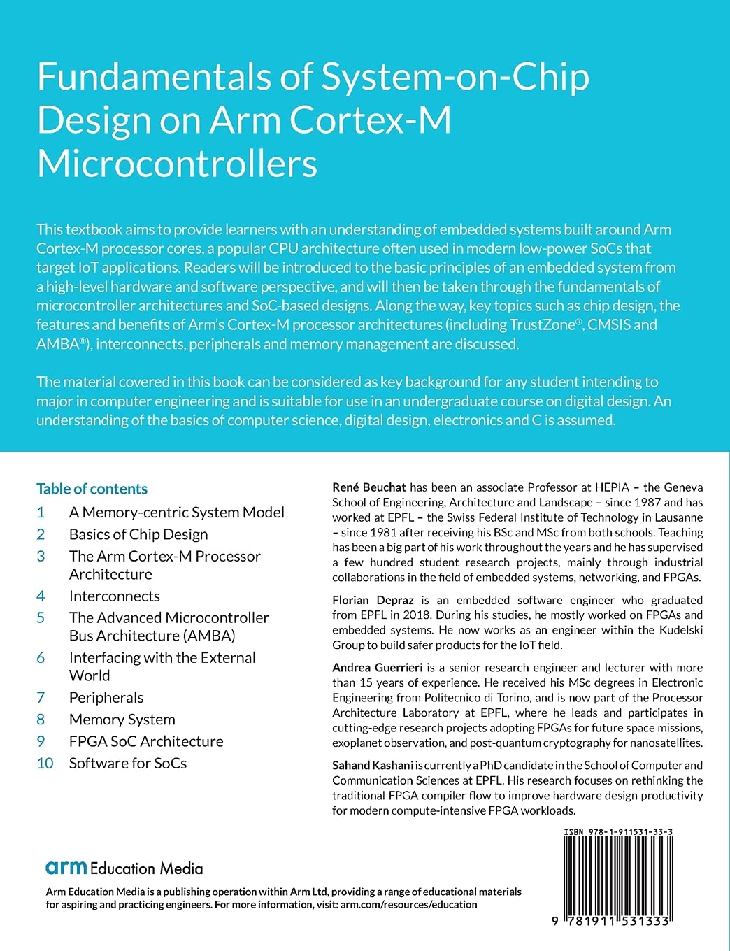 Fundamentals of System-on-Chip Design on Arm Cortex-M Microcontrollers