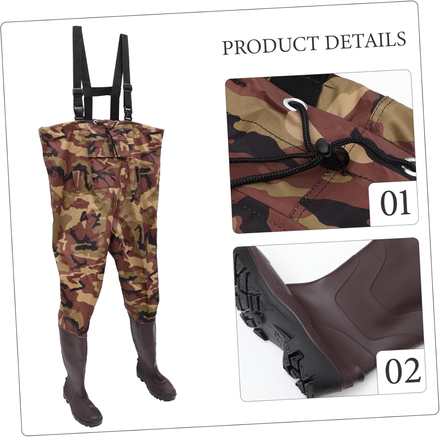 1set Wading Fishing Pants Suit for Men Fishing Gear for Outdoor Sports and Hunting Activities