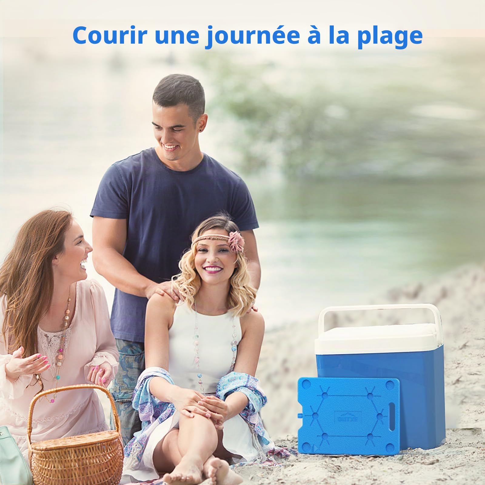 OUTXE Packs de glace pour refroidisseurs – Grand format – 25,4 x 33 cm, économiseur d'espace – Réutilisables, durables – Packs de congélation froide pour refroidisseurs et sacs fourre-tout pour garder