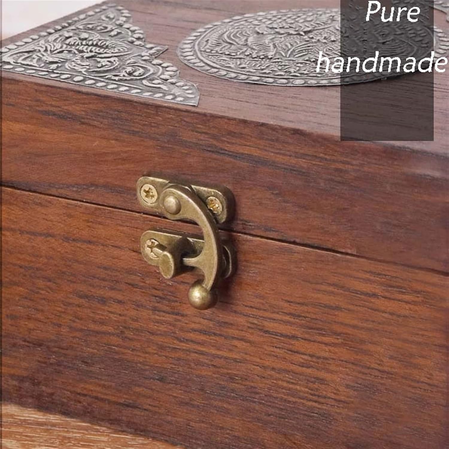 Jewelry Box High Grade Wooden Jewelry Box Retro Luxury Desktop Multi-Function Storage Box Handmade Teak Jewelry Box Jewelry case