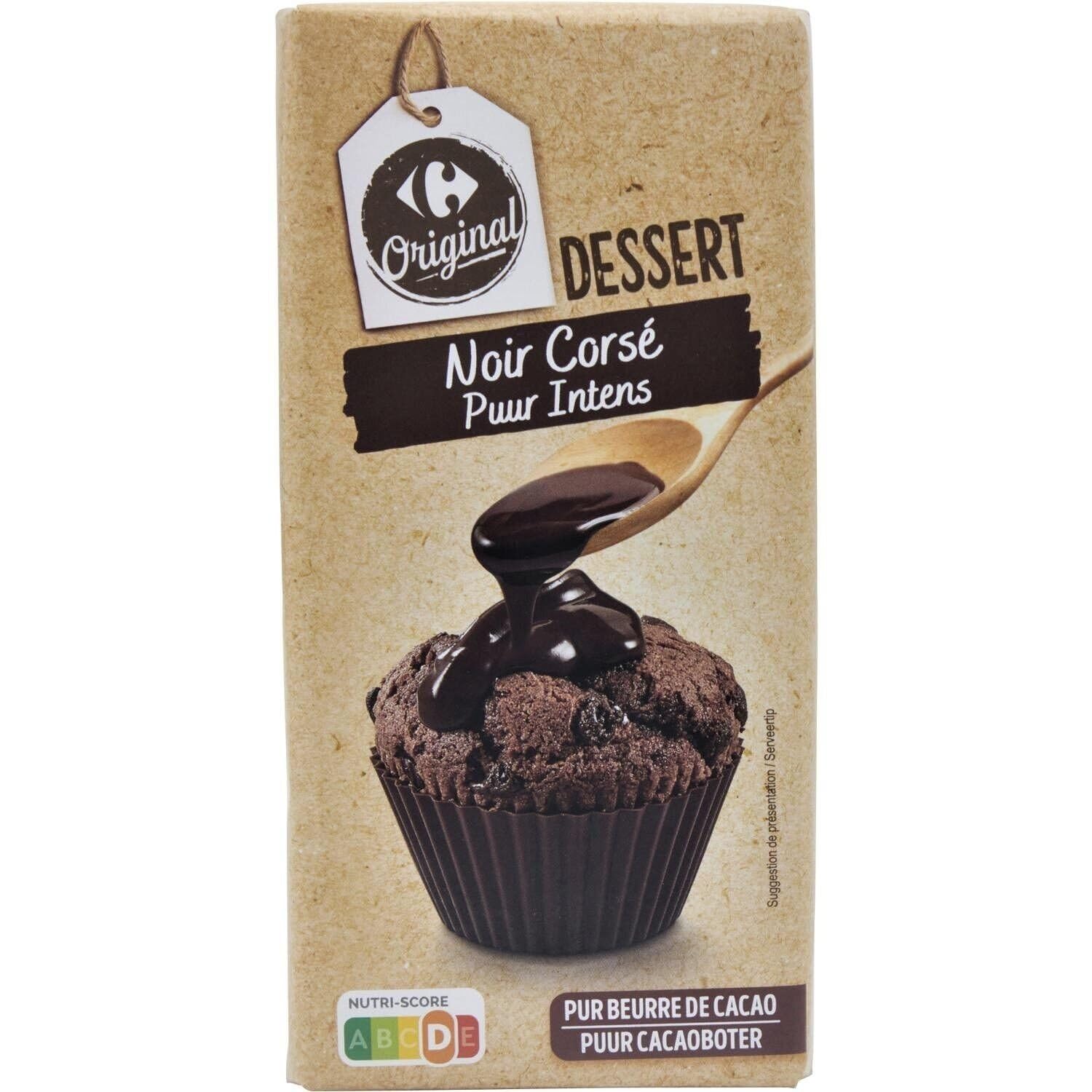 Savourez un chocolat noir corsé intense au pur beurre de cacao avec CARREFOUR ORIGINAL - Format familial 200g idéal pour la pâtisserie et les pauses gourmandes - Lot de 6