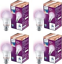 Philips Wiz Smart WI-Fi LED Bulb B22 10-Watt, 16 Million Colors , Compatible with Amazon Alexa and Google Assistant- (Pack of 4)