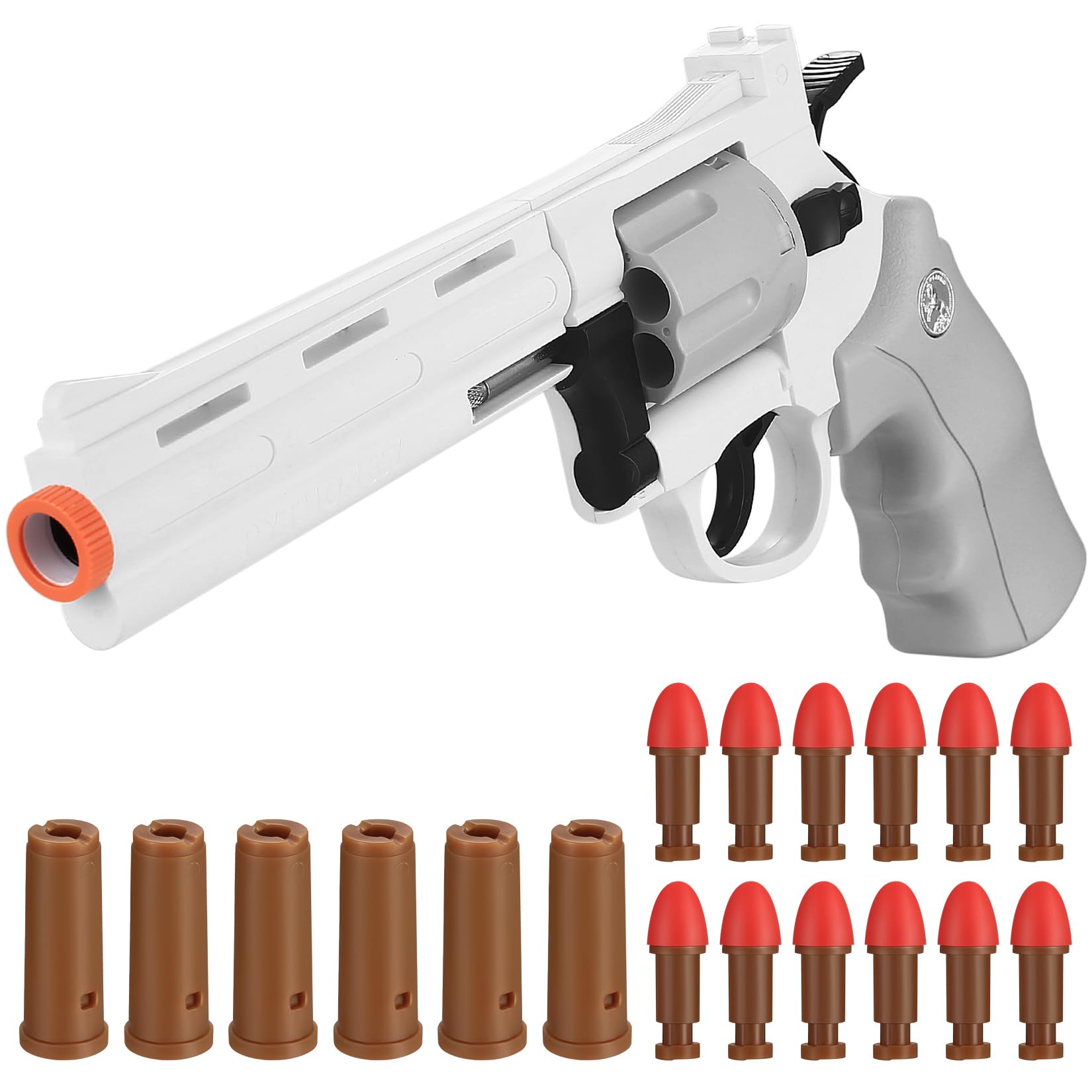 Toy Guns for Boys,Revolver Foam Soft Bullet,Children Outdoor CS Toy Gun Pistol Revolver， for Age of 3 + Years Old Birthday Party Gifts for Boys and Girls, （11 in）