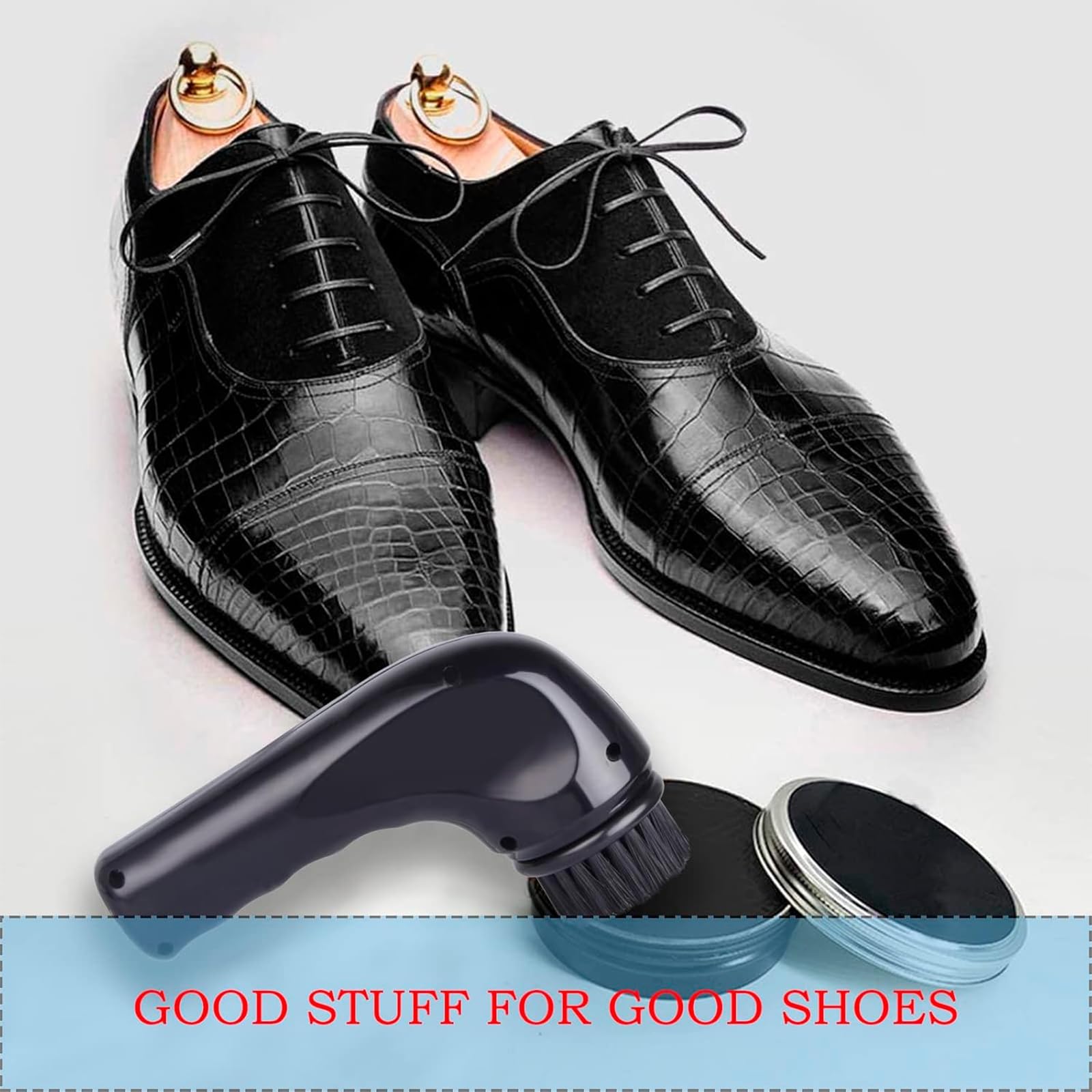 Spazzola Elettrica per Scarpe, Spazzola Portatile per Pulire Scarpe in Pelle con 3 Testine Sostituibili, Dotata di Hyper Cleanse, Facile da Trasportare per Stivali Scarpe Borse Divani
